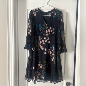 DKNY Navy Floral Dress